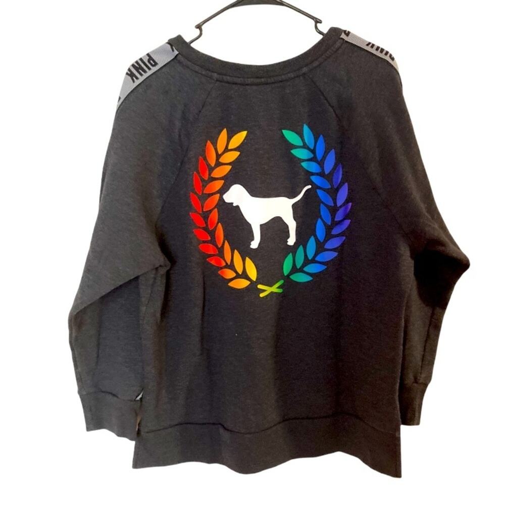 VS PINK Sold Out Rainbow Wreath Dog Sweatshirt